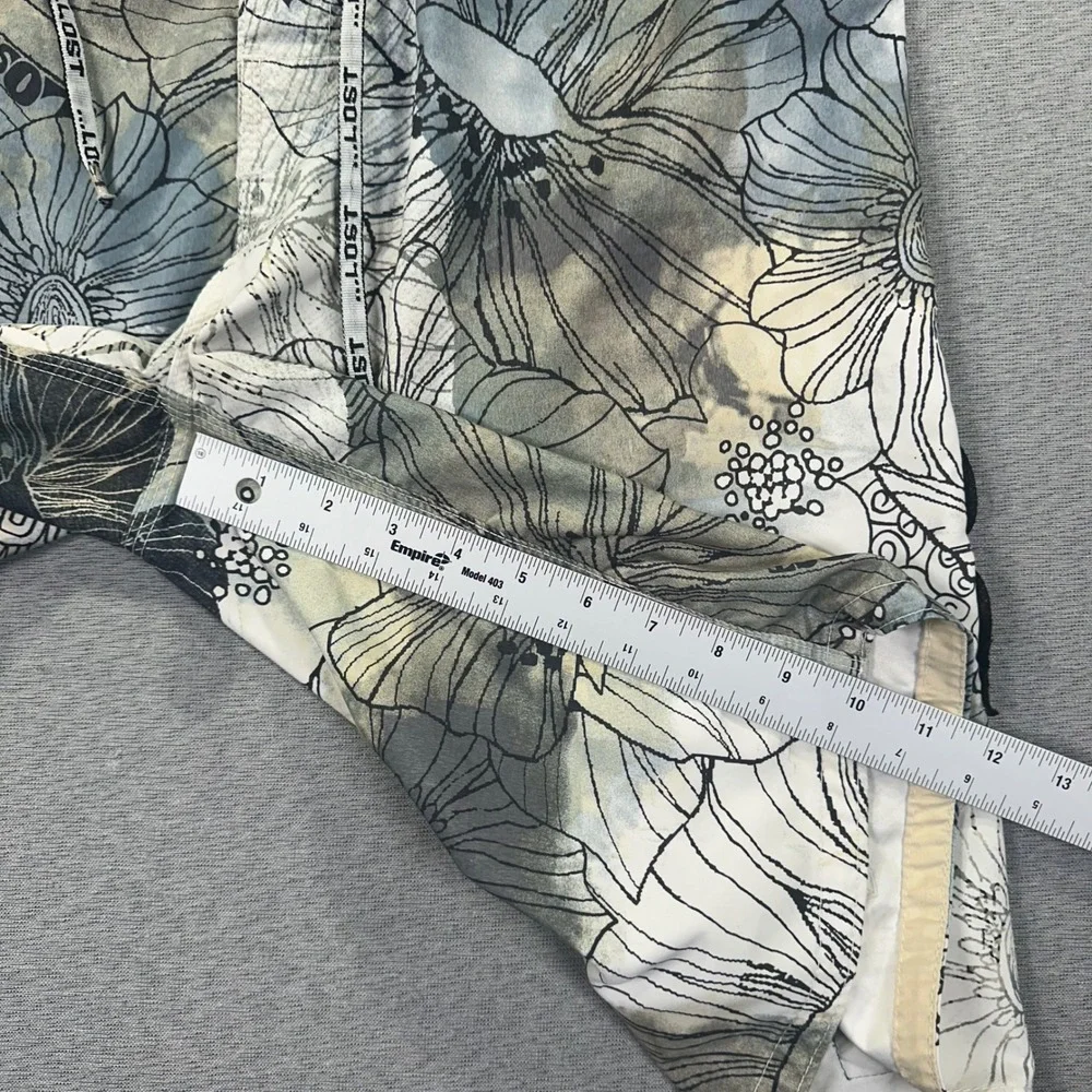 Y2K Lost Enterprise Mayhem Board Shorts Mens 32 Floral‎ AOP Surf Swim Trunks